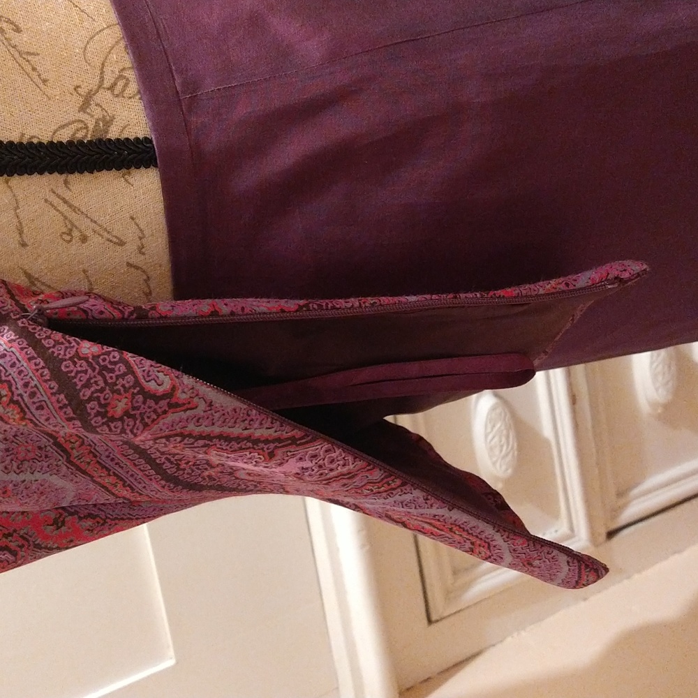Ann Taylor plum silk maxi skirt set Sz 4 - Picture 7 of 13